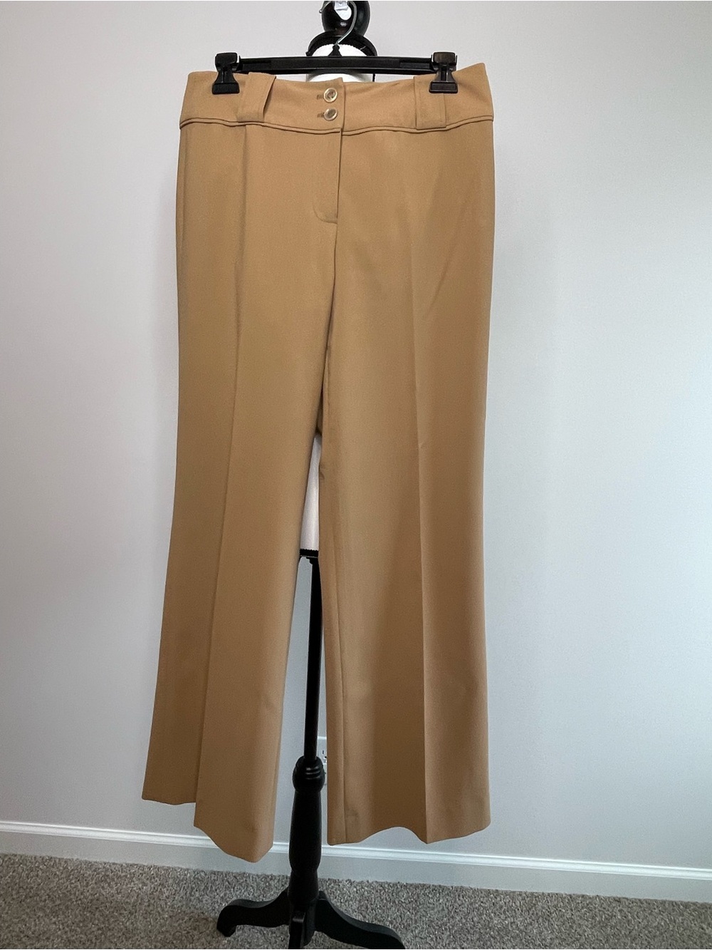 Etcetera Camel color dress pants in a size 6 career office business modest flare - Picture 11 of 12